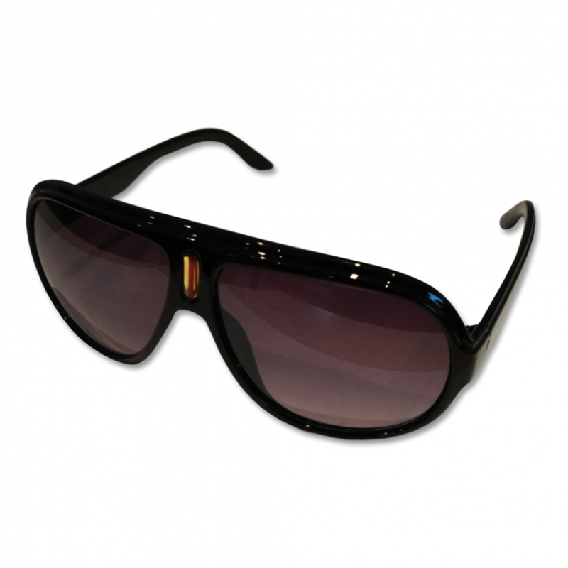 Black Thick Frame Billionnaire Flight Style Sunglasses